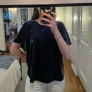 Madewell Velvet Butterfly Sleeve Shirt